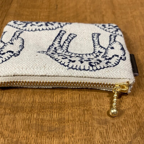 ミナペルホネン count beige ひつじ コインケース 内ポケット付き
