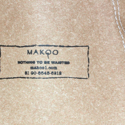 MAKOO（コラボ）リサイクルレザーマニッシュ　№ 716511　001 / WHITE 58cm 9枚目の画像