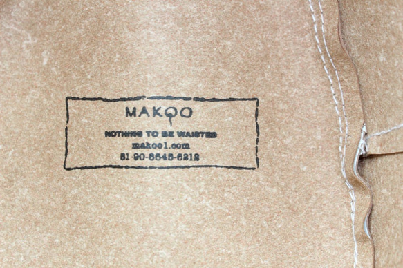 MAKOO（コラボ）リサイクルレザーマニッシュ　№ 716511　001 / WHITE 58cm 9枚目の画像