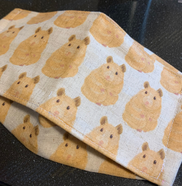 No.171 オーダーマスク　ハムスター　ハンドメイド　おまとめ割 再販×3】ハムスター大好き♡キンクマスク 夏マスク 夏マスク Miracle