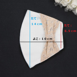 【送料無料】 《やわらかコットン》 不織布マスクの見える立体マスクカバー ▷◁ リボン（３色組）【Ｄセット】 6枚目の画像