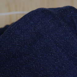 【送料無料】《男女兼用》綿１００％　デニム風ガーゼ　大人用立体布マスク（形状保持コード、ポケット付き）紺色 6枚目の画像