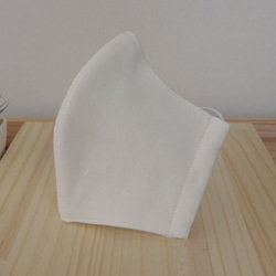 【送料無料】 綿１００％　立体布マスク　（オフホワイト） Ｌサイズ２枚セット 5枚目の画像