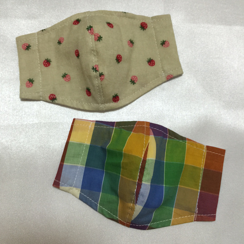 ダブルガーゼ コットン100% 紐付き インナーマスク 子供用  