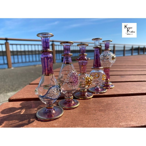 エジプト 香水瓶 アートガラス アトマイザー 9個セット エジプト 香水