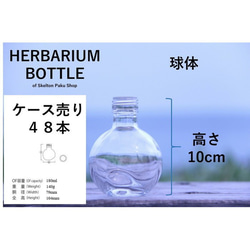[免運費] 帶蓋案例出售 48 瓶植物標本瓶 瓶子 [球體] 玻璃瓶 透明瓶帶蓋 花材 第2張的照片
