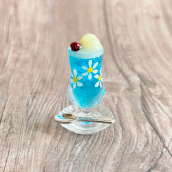 【受注制作】昭和レトログラスのクリームソーダ 3枚目の画像