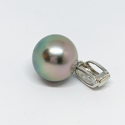 1点物/K14WG 南洋真珠とダイヤモンドのペンダントトップ 3枚目の画像