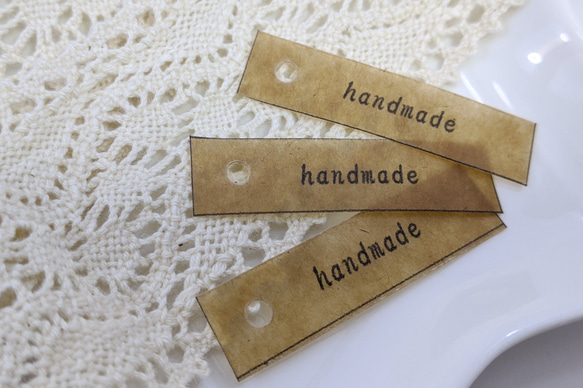 [ラッピング]handmadeタグ　紙タグ 2枚目の画像