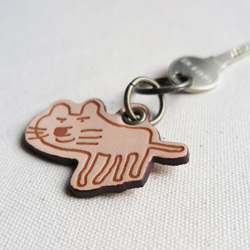 ILO PROJECT松本春樹皮革鑰匙扣貓 第4張的照片