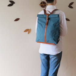 Paraffin canvas backpack　BLUE 1枚目の画像