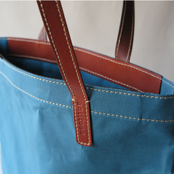 受注生産　Paraffin canvas flatbag　BLUE 4枚目の画像