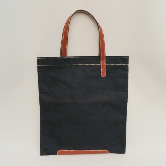 Paraffin canvas flatbag　BLACK 2枚目の画像