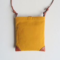 Paraffin canvas mini pochette  MUSTARD 5枚目の画像