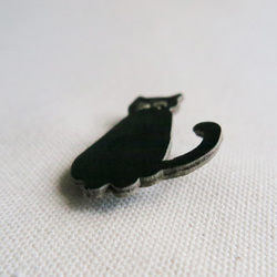 Leather brooch cat D.GREEN 3枚目の画像