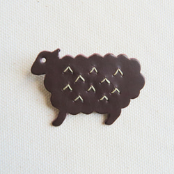 Leather brooch sheep D.BROWN 第1張的照片