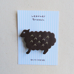 Leather brooch sheep D.BROWN 第4張的照片