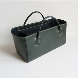 受注生産　Square box bag D.GREEN 2枚目の画像