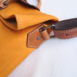 Paraffin canvas messenger bag ORANGE 7枚目の画像