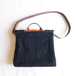 受注生産　Paraffin canvas messenger bag BLACK 3枚目の画像