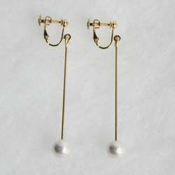 pearl earring long [VE-003w] 1枚目の画像