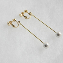pearl earring long [VE-003w] 2枚目の画像