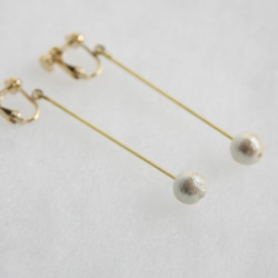 pearl earring long [VE-003k] 2枚目の画像