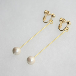 pearl earring long [VE-003k] 3枚目の画像