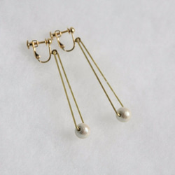 sankaku pearl earring [VE-004k] 第2張的照片