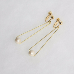 sankaku pearl earring [VE-004k] 第3張的照片