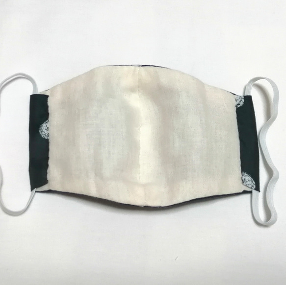 即納　送料無料　ハンドメイド　立体3Dマスク（和柄ネイビー）　送料込 3枚目の画像