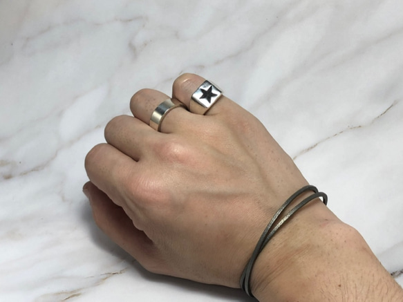 シルバーリング　スター 4枚目の画像