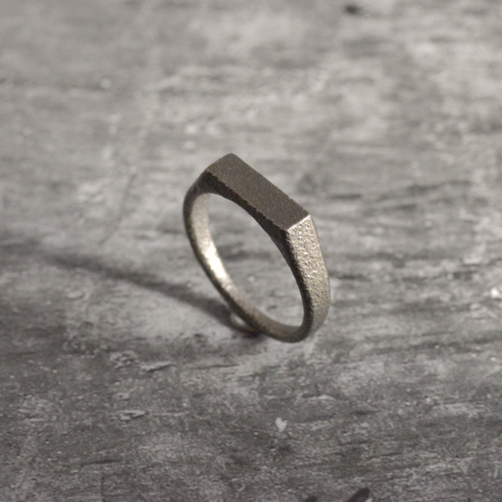 メンズ スリムシグネットリング チタン