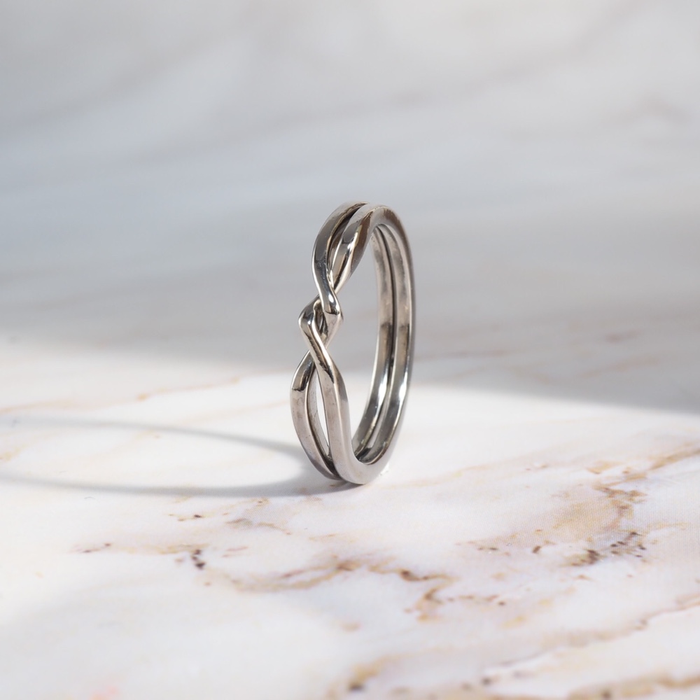 パズルリング ノーブル チタン シャイニー 2ピース