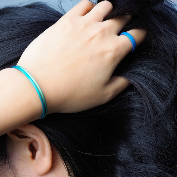 選べる10色 純チタン製4mmフラットチタンリング 4枚目の画像