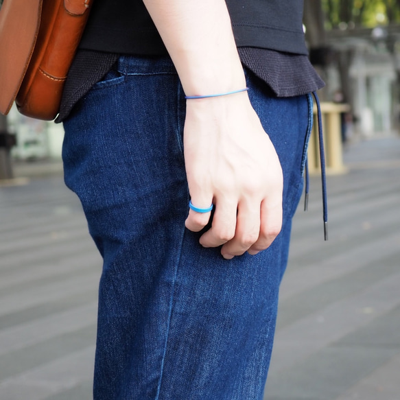 選べる10色 純チタン製4mmフラットチタンリング 6枚目の画像