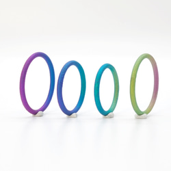 選べる10色 純チタン製4mmフラットチタンリング 8枚目の画像