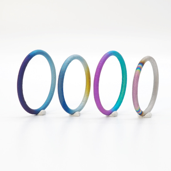 選べる10色 純チタン製4mmフラットチタンリング 9枚目の画像