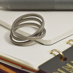 メンズ　3ライン　シンプルチタンリング 3枚目の画像