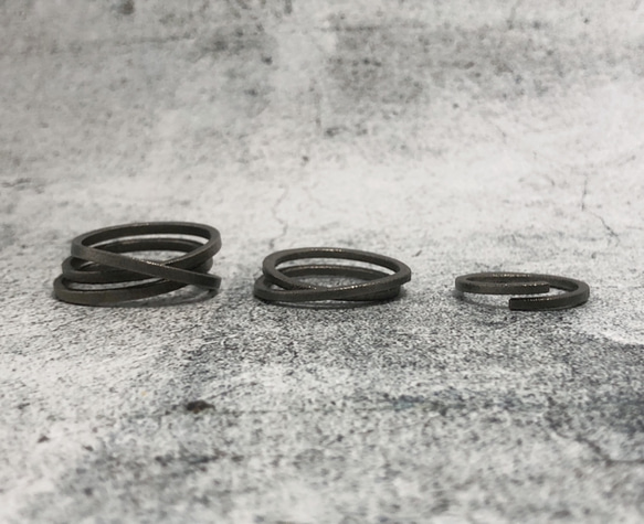 メンズ　3ライン　シンプルチタンリング 6枚目の画像