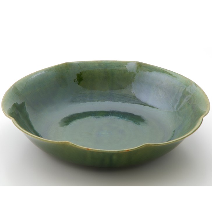 FUDOH　織部　輪花大鉢