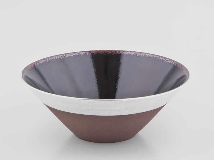 FUDOH　天目　銀彩鉢（受注制作）