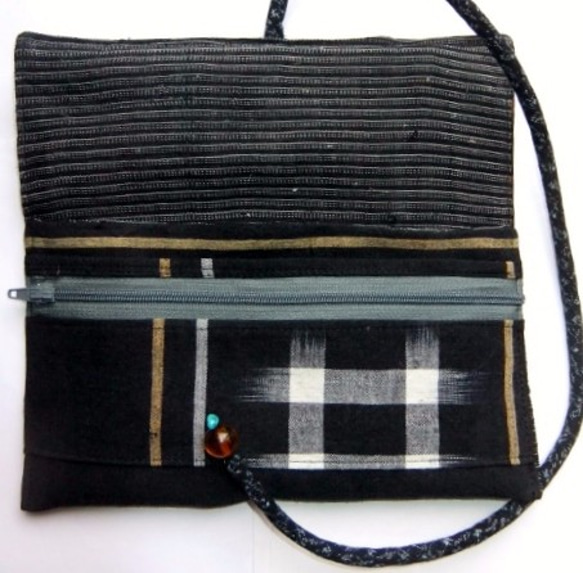 久留米絣のお布団側で作った和風お財布　１４５ 3枚目の画像