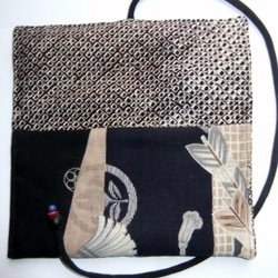 着物リメイク　綿の羽織裏で作った和風財布　１６３ 3枚目の画像