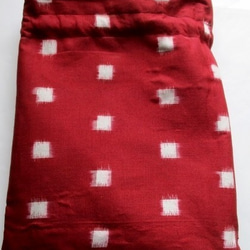 ５３５９　色大島紬で作った巾着袋　＃送料無料 10枚目の画像