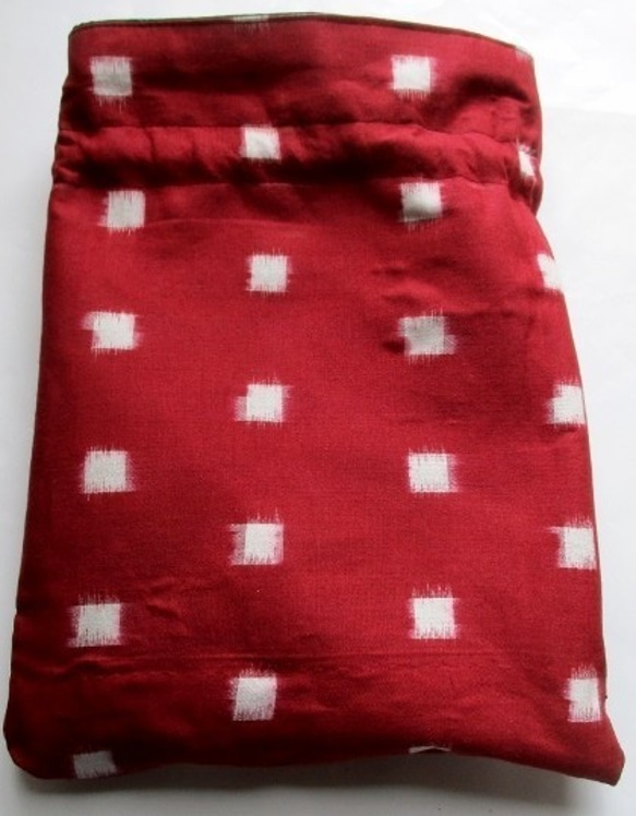５３５９　色大島紬で作った巾着袋　＃送料無料 10枚目の画像
