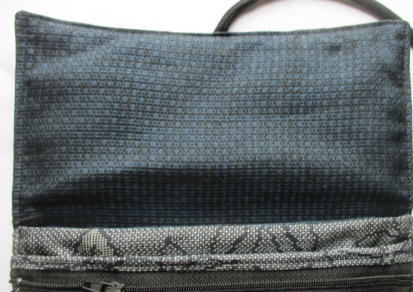５５８８　色大島紬の着物で作った和風財布　＃送料無料 7枚目の画像