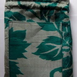 四国の土佐紬で作った巾着袋　４８５ 5枚目の画像