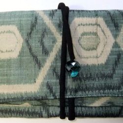 着物リメイク　紬で作った和風財布　６４９ 1枚目の画像