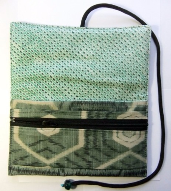 着物リメイク　紬で作った和風財布　６４９ 3枚目の画像